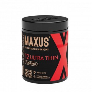 Презервативы MAXUS Ultra Thin №12 с железным кейсом, ультратонкие X-Edition, 12 шт