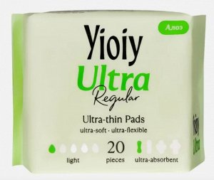 Женские гигиенические прокладки, ежедневные YIOIY ULTRA АЛОЭ (20 шт.)