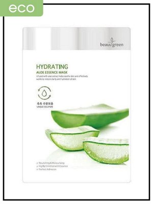 BeauuGreen Тканевая маска с экстрактом сока алоэ Hydrating Aloe Essence Mask, 23 гр