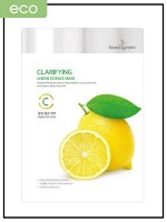 BeauuGreen Маска тканевая для лица с экстрактом лимона Mask Essence Clarifying Lemon, 23 гр
