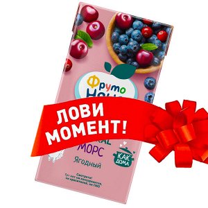 ФРУТОНЯНЯ Морс 0,5л ягодный клюква-черника-вишня