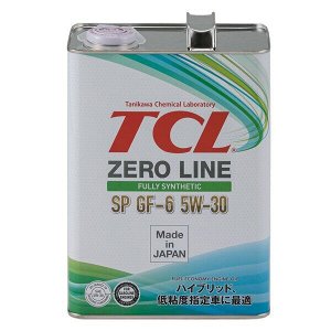 Масло моторное TCL Zero Line 5w30, синтетическое, API SP, ILSAC GF-6A, для бензинового двигателя, 4л, арт. Z0040530SP