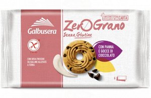 Печенье без глютена со сливками и каплями шоколада Galbusera 220 г,
