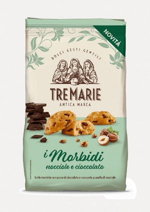 Печенье мягкое с фундуком и шоколадом, Tre Marie, 300 г.