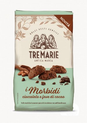 Печенье мягкое шоколадное с каплями шоколада, Tre Marie, 300 г.