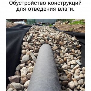 Материал укрывной Геотекстиль, 150 г/м2, Изолайк Geo 150, 1.6х25 м