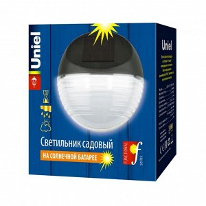 Фонарь садовый Uniel, Bright USL-F-151/PТ110, на солнечной батарее, настенный, 2*0.06 Вт, пластик, 5х11 см