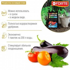 Удобрение для томатов, перцев, водорастворимое, с аминокислотами, минеральный, гранулы, 100 г, Bona Forte