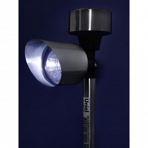 Фонарь садовый Uniel, Spot Set24 USL-C-690/MT375, на солнечной батарее, грунтовый, металл, 13х37.5 см, белый свет, аккумулятор в комплекте