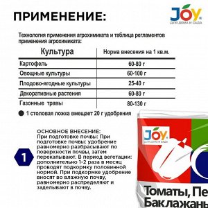 Удобрение Томаты, перцы, баклажаны, минеральный, гранулы, 1 кг, Joy