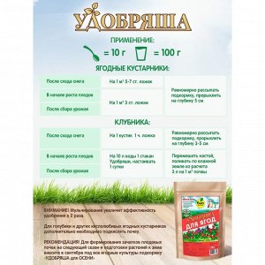 Удобрение Удобряша, для ягод, органическое, гранулы, 900 г, Био-комплекс