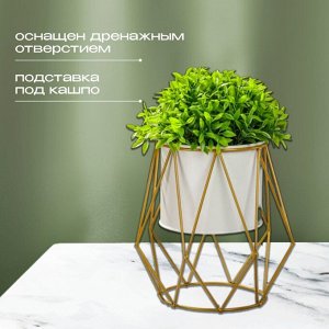 Кашпо металл, 17х26 см, декоративное, белое, Y6-10462