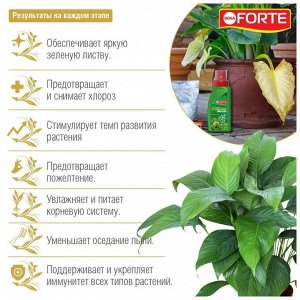 Удобрение 4в1, от пожелтения листьев, минеральный, жидкость, 285 мл, Bona Forte