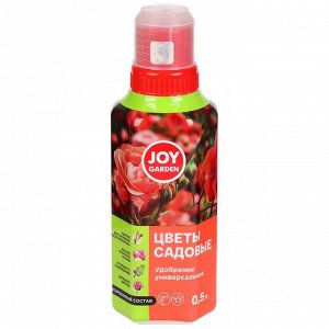 Удобрение Цветы Садовые, универсальное, минеральный, жидкость, 500 мл, Joy