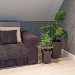 Кашпо пластик, 14 л, 30х30х44 см, универсальное, графит, Idea, Тубус, М 3179