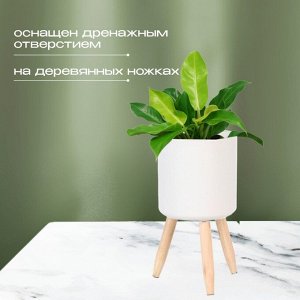 Кашпо металл, 3.5 л, 17х33 см, декоративное, Y6-10469