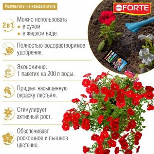 Удобрение для петуний,бегоний,пеларгоний и др.ампельных, водораств.с аминокисл-ми, пакет, комплексное, порошок, 100 г, Bona Forte