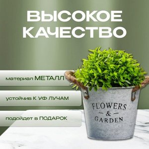 Кашпо Флауэрс, 12х15 см, металл, декоративное, Y4-5498