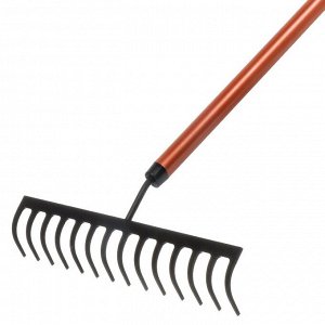 Грабли прямые, 14 зуб, металл, 36 см, Kopper Tools, черенок алюминиевый, ФИ.015.000