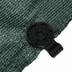 Сетка затеняющая полиэтилен, 1 x 3 мм, 300х500 см, 80%, с клипсая, зеленая