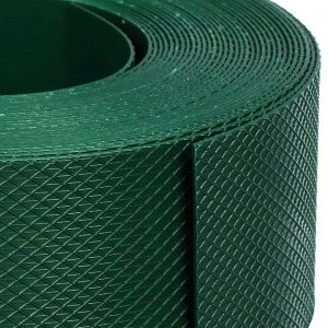 Лента бордюрная для газонов, пластмасса, 15х900 см, прямая, хаки, Протэкт, БЛ-15/9