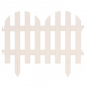 Забор декоративный пластмасса, Palisad, №4, 28х300 см, белый, ЗД04