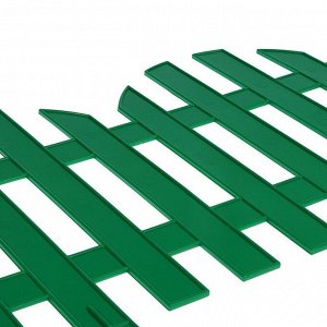 Забор декоративный пластмасса, Palisad, №4, 28х300 см, зеленый, ЗД04