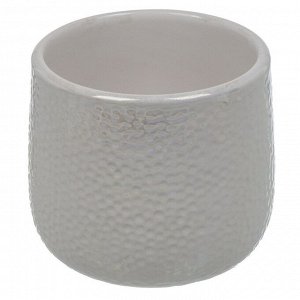 Кашпо керамика, 0.5 л, 10х9 см, белое, Сияние, Y4-8782
