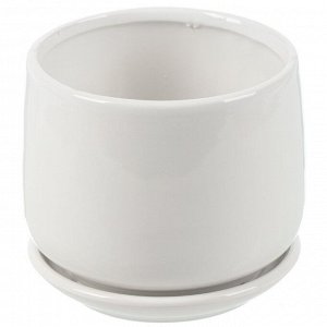 Горшок керамика, 0.8 л, 14х11.5 см, белый, Афродита, Y4-8780