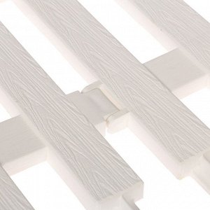 Забор декоративный пластмасса, Palisad, Частокол №1, 28х300 см, белый, ЗД01
