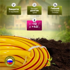 Шланг поливочный, 3/4 '', 8 атм, армированный, 25 м, 3 слоя, Aqwavim, Silicon Plus, ПВХ