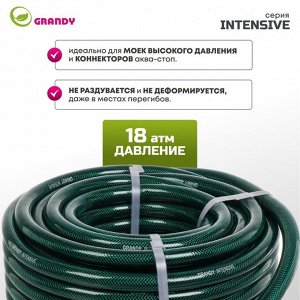 Шланг поливочный, 3/4 '', внутренний d20 мм, 18 атм, армированный, 25 м, 3 слоя, Grandy, Intensive, ПВХ, усиленный, AGL063425/PGH-19A-25