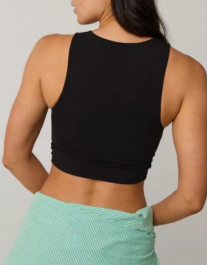 By Aerie Real Me XTRA High Neck Sports Bra