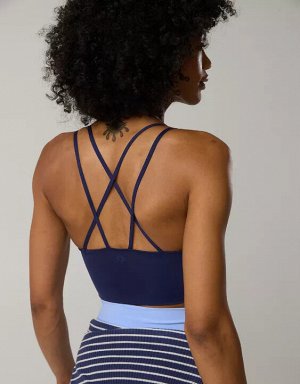 By Aerie Real Me Hold Up! Strappy Sports Bra