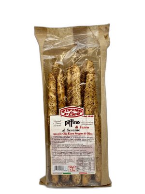 Гриссини Пиффино из полбы с кунжутом 150 г,
