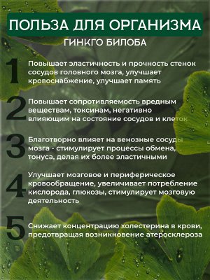 Гинкго билоба + DHA и лицеотин (против деменции,улучшения памяти и работы мозга ,  на 33 дня