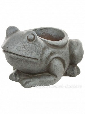 Кашпо терракота 26 х20 х Н16 см Nobilis Marco Frog цвет серый Арт. 106043