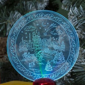 Подставка световая "Зимний пейзаж", 13.5х11 см, 1 LED, RGB микс