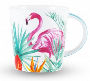 3898 GIPFEL Кружка Flamingo Rosa 450мл. Материал: костяной фарфор
