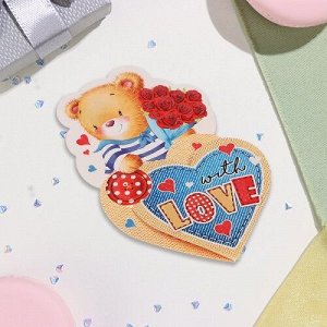 Валентинка With love глиттер 10295894