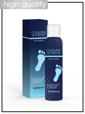 WellDerma Спрей для стоп охлаждающий Foot Spray Cooling & Fresh, 180 мл