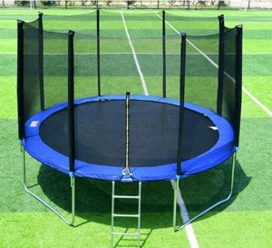 Батут 10ft [d306, h65см, лестница, синий, 57кг, до 400кг]