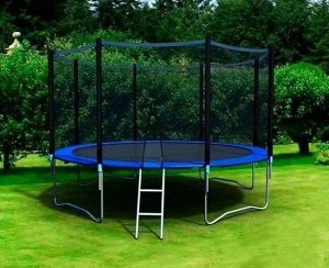 Батут 10ft [d306, h65см, лестница, синий, 57кг, до 400кг]