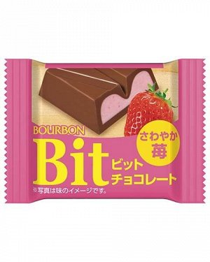Шоколад BOURBON Bit с клубничной начинкой, 15г, 1/20/320