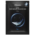 Тканевая маска с акульим скваланом JMSolution Active Shark Squalane Balancing Mask Prime, 30мл