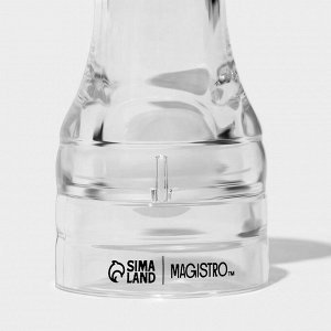 Солонка для специй Magistro Glace, 12.6 см, акрил, прозрачная