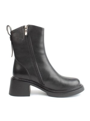 04-M3-L806 BLACK Ботинки зимние женские (натуральная кожа, натуральный мех)