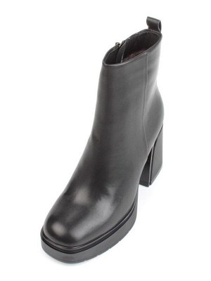 04-M3-1451 BLACK Ботильоны зимние женские (натуральная кожа, натуральный мех)
