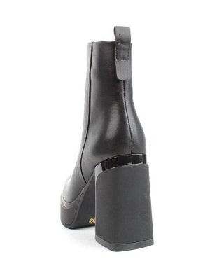 04-M3-1451 BLACK Ботильоны зимние женские (натуральная кожа, натуральный мех)