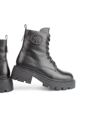 04-M3-1476 BLACK Ботинки зимние женские (натуральная кожа, натуральный мех)